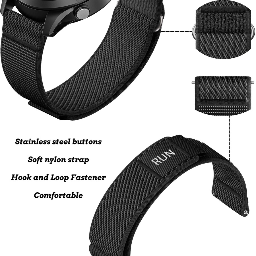 Samsung Uhrenarmband Nylon, Schwarz, Unisex - Bild 2