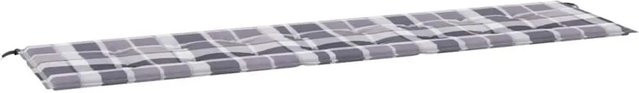 vidaXL Gartenbank-Auflage aus Oxford-Gewebe in Grau Kariert, B: 200 cm, T: 50 cm, H: 4 cm - Bild 1