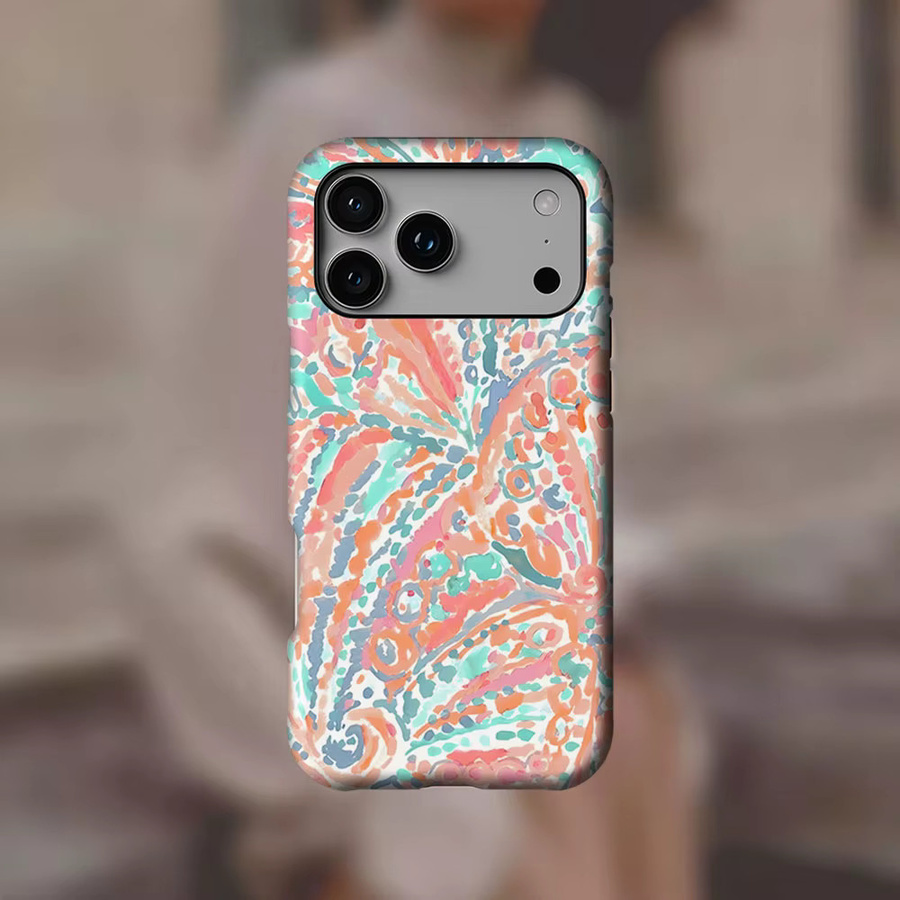 Potdemiel Handyhülle mit Korallen-Spiralen Design für iPhone 17 16 15 14 13 Pro Max Plus, Magnetische Robuste Hülle in Multicolour - Bild 2