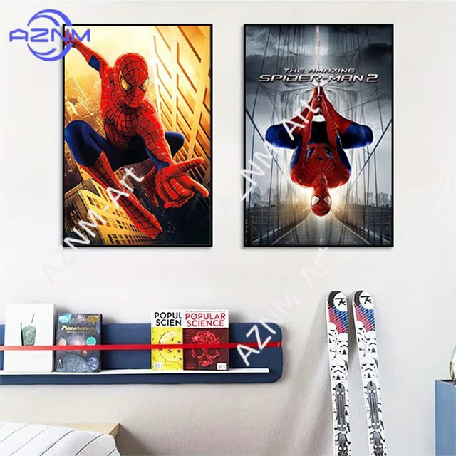 KAYOU Marvel Spider-Man Leinwandgemälde Wandkunst Poster Superhelden Wanddekoration in Mehrfarbig für dein Wohnzimmer oder Kinderzimmer - Bild 1