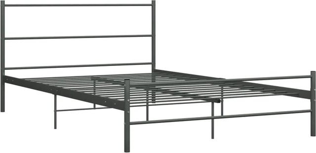 vidaXL Bettgestell aus Metall in Grau, Modell 1620216, Breite: 160 cm, Länge: 200 cm - Bild 1