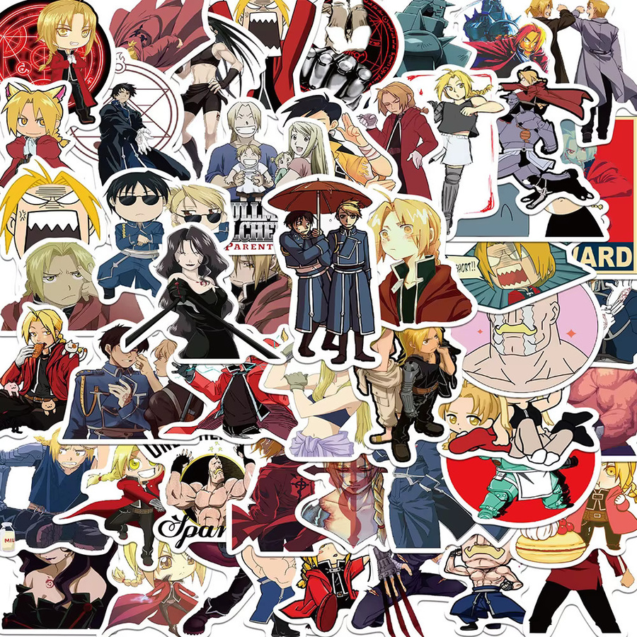 Bandai Fullmetal Alchemist Anime-Aufkleber, Bunt / Mehrfarbig, 10/30/50 Stück - Bild 2