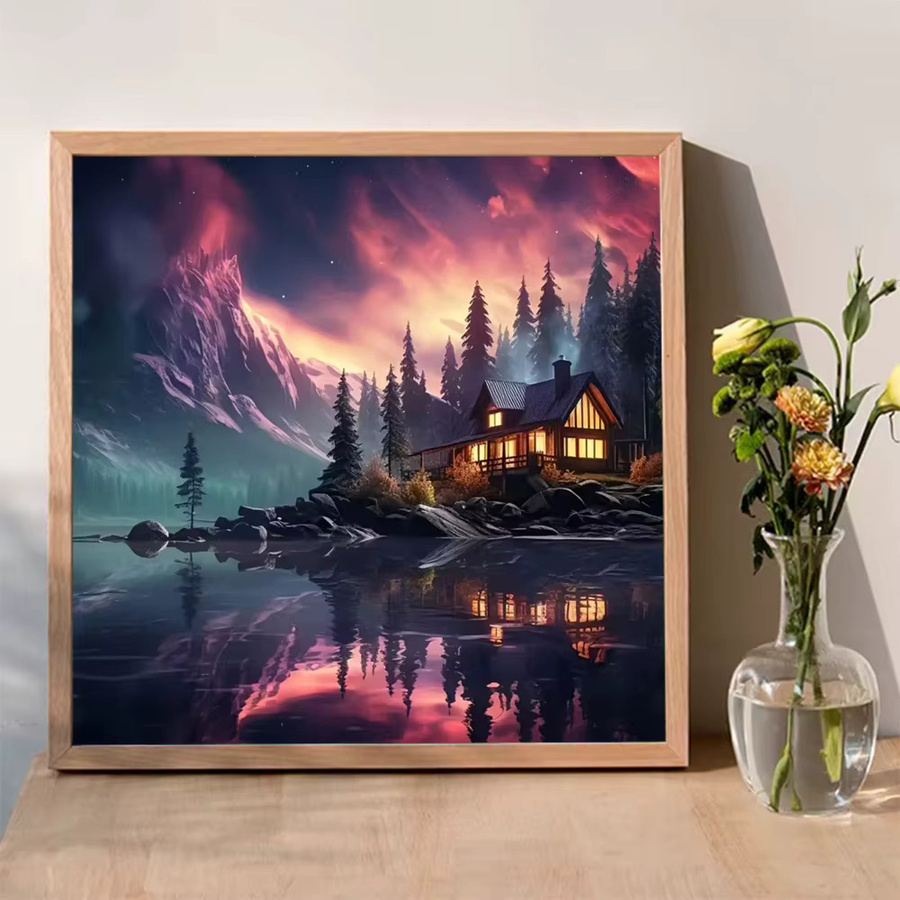Evershine Diamant Mosaik DIY Fluss Landschaft Malerei aus Acryl in Multicolour, B/B/H: 20 x 20 x 20 cm - Bild 3