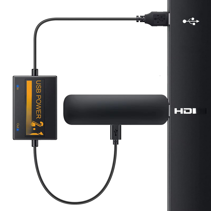 Professioneller Netzwerkkartenadapter für Amazon Fire TV Stick mit 1800 mAh und Micro-USB-Stromversorgung in Schwarz, unterstützt 4K-Video - Bild 6