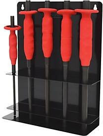 KS-Tools Splintentreibersatz mit Handschutzgriff, 5-teilig, 6-14mm, rot, Edelstahl - Bild 1