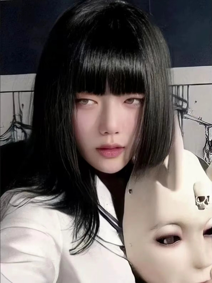 YIHUN Halloween Spukhaus-Harzmaske, Kunststoff, Bunt / Mehrfarbig, Weiß - Bild 4