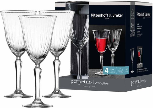 Ritzenhoff & Breker Perpetuo Weinglas transparent 4er Set, 330 ml - Bild 2