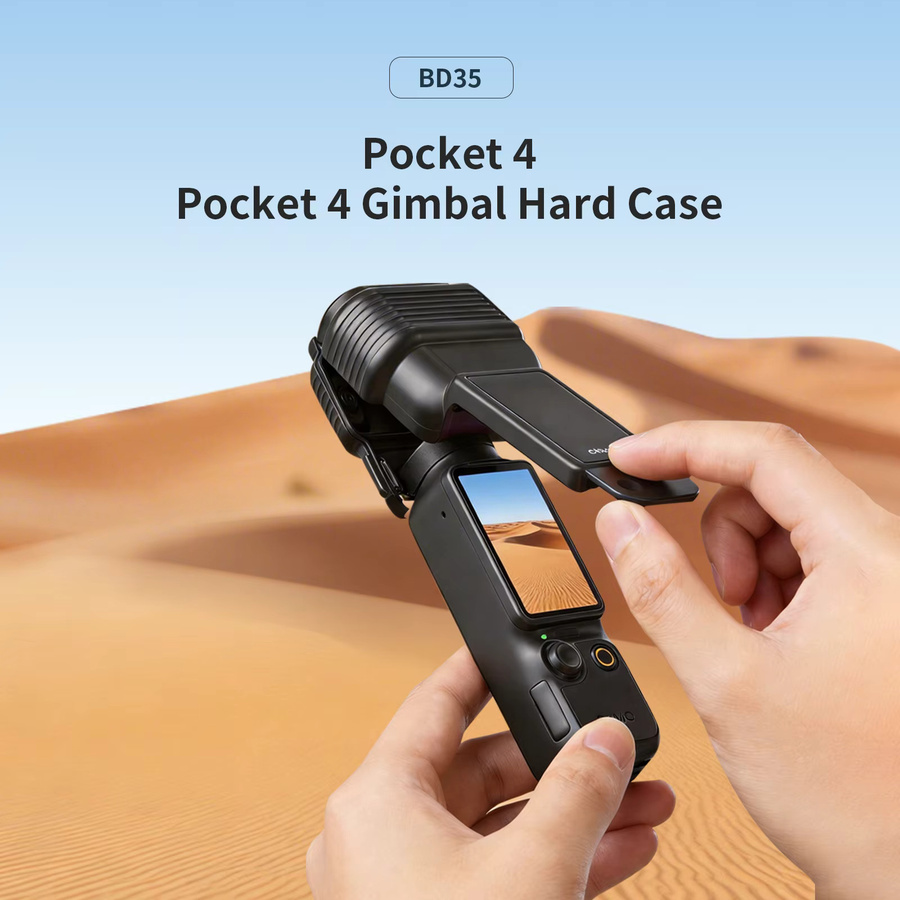 DJI Osmo Pocket 4 Gimbal-Schutzhülle in Schwarz, stoßfeste und kratzfeste Halbschalenabdeckung - Bild 3