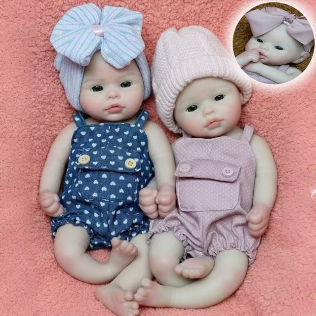 CatDoneca Reborn-Puppe Mädchen, Silikon, 33cm, 1-teiliges Set - Bild 1