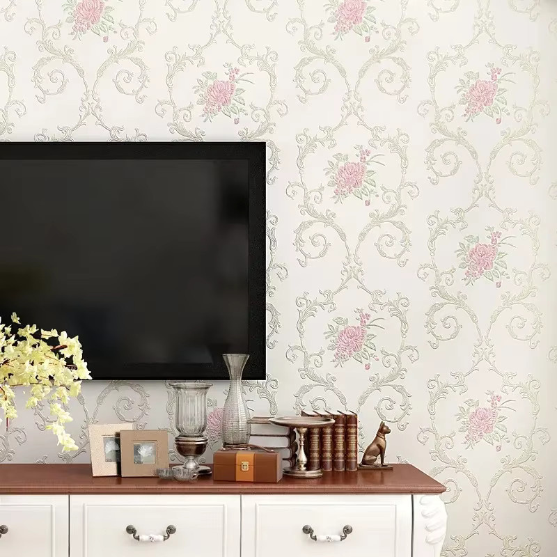 DZQ Selbstklebende 3D Blumen Wandaufkleber in Pink mit Art Nouveau Design für Schlafzimmer und Wohnzimmer - Bild 2
