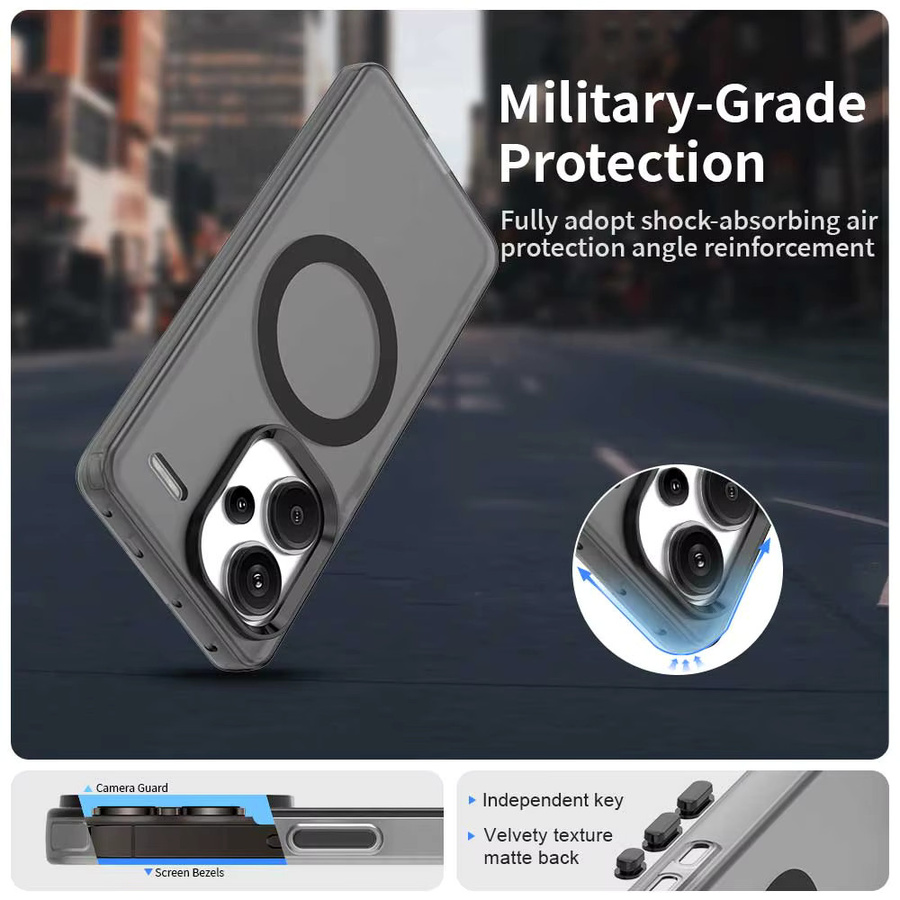 Magnetische kabellose Schutzhülle für Xiaomi Redmi Note 13 12 Pro 14C 13C A3 A5 in Candy Farben - Bild 2
