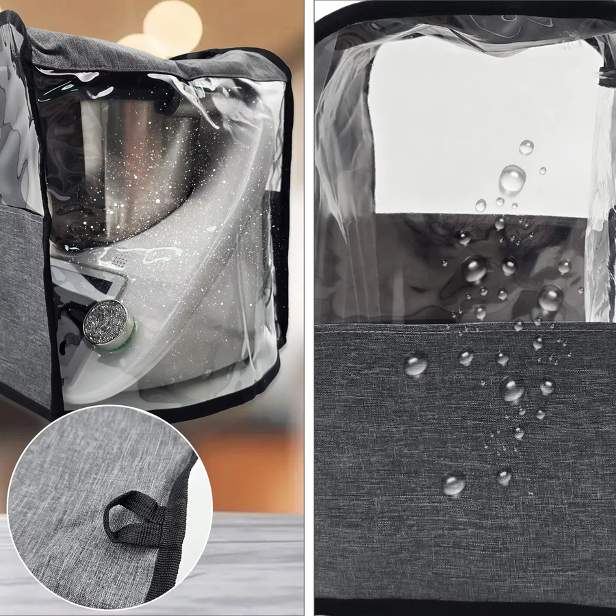 Vorwerk Thermomix Staubschutz für TM5 und TM6, atmungsaktive Maschinenabdeckung in Grün - Bild 3