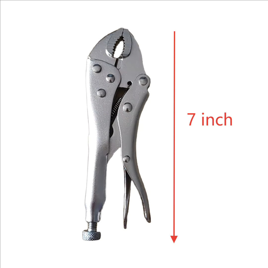 MacWork 7-Zoll-Hochleistungs-Gripzange mit verstellbaren Metallgesichtern in Silber - Bild 2
