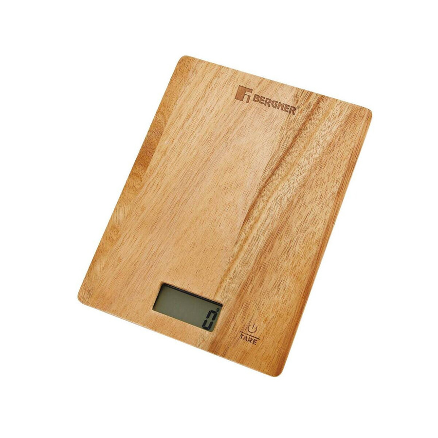 BERGNER Küchenwaage NATURALLY Digital mit Display in Braun aus Holz und Kunststoff - Bild 2
