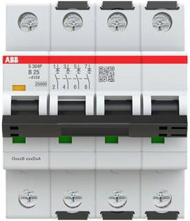 ABB S304P-B25 Leitungsschutzschalter 25A 415V in Weiß - Bild 1