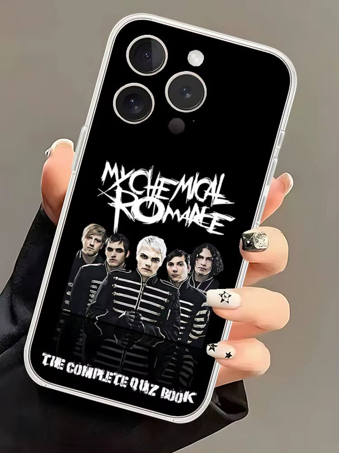 A-My-Chemical-Romance MCR-S Handyhülle für Apple iPhone 11 bis 17 Pro Max Mini, transparente Stoßfänger-Hülle - Bild 7