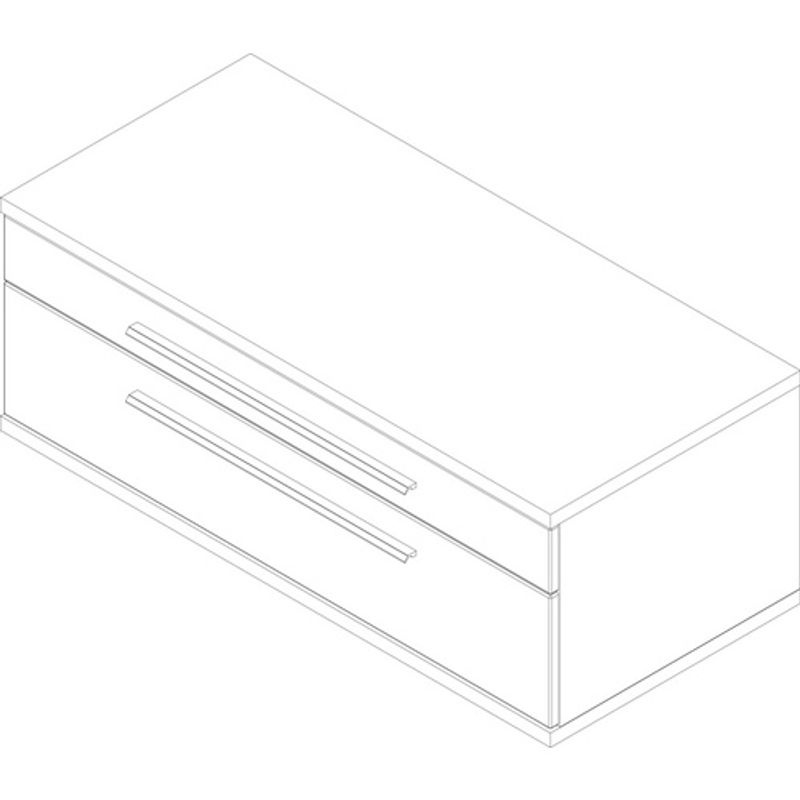 Fackelmann Waschbeckenunterschrank Stanford in Weiß, B/H/T: 110 x 46,2 x 50 cm - Bild 2