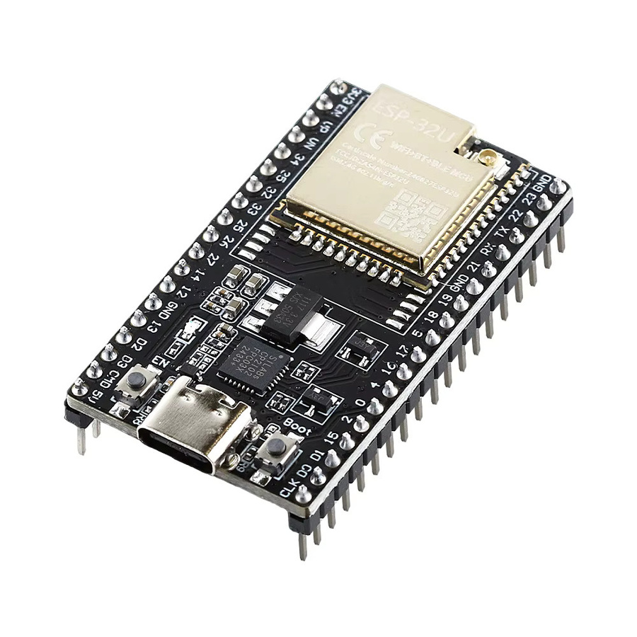 ESP32 DevKitC Entwicklungsboard mit ESP32-32U Wifi Modul, USB Typ-C Anschluss, 38 Pins und CP2102, Schwarz - Bild 2