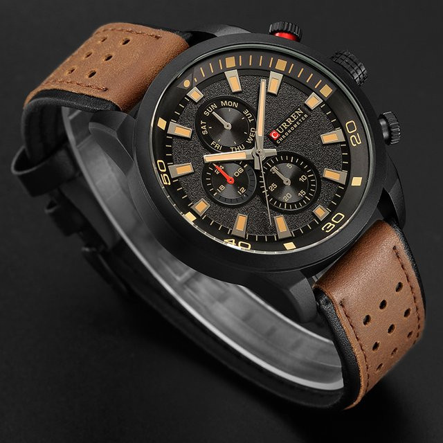 CURREN Armbanduhr, Analoguhr, Leder, Herren - Bild 1