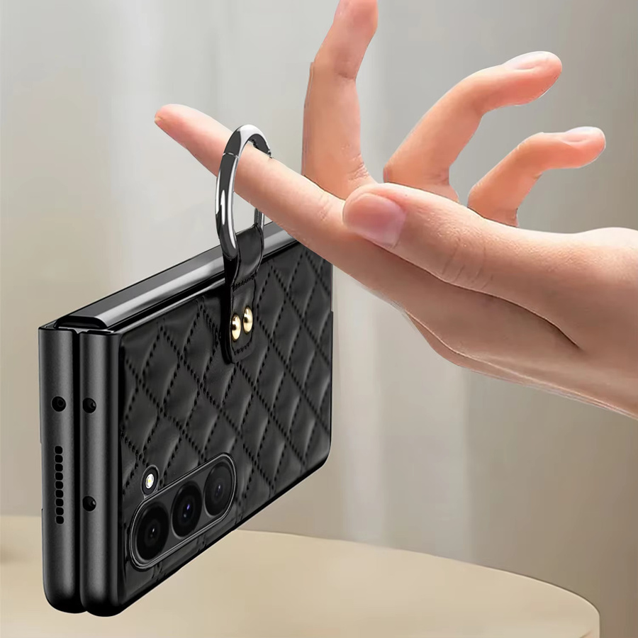 Fold7 Luxuriöse galvanisierte Handyhülle für Samsung Galaxy Z Fold 7, 6, 5, 4 inklusive Displayschutzfolie in Pink oder Black - Bild 2