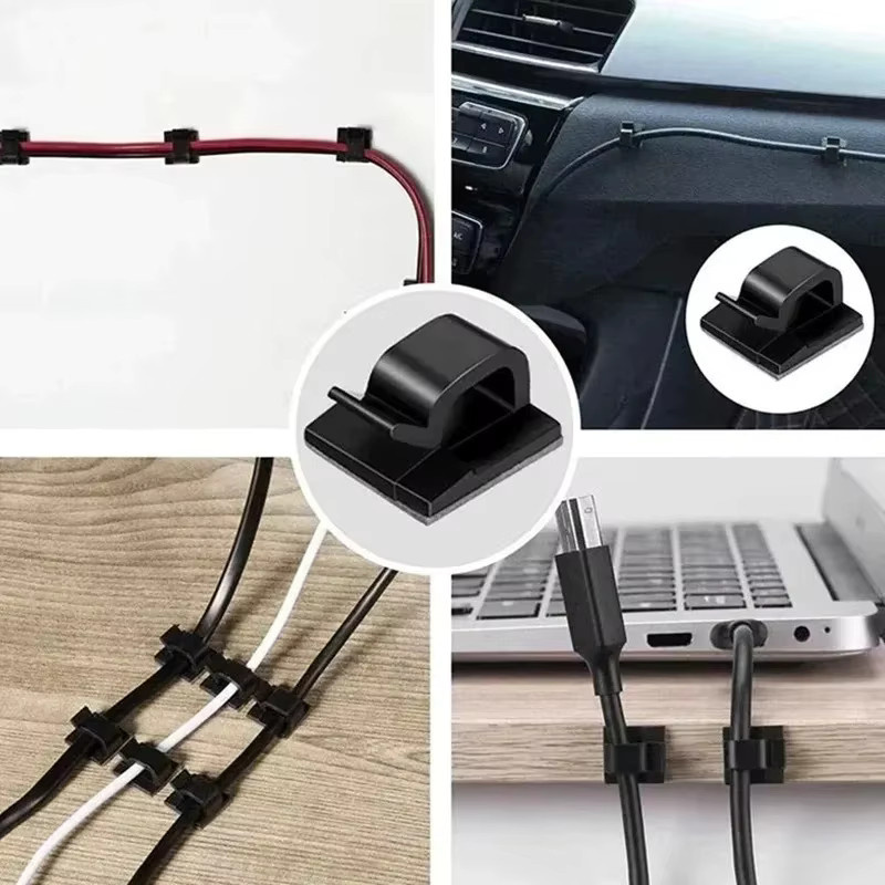 Kabel Organizer Clips zur Kabelverwaltung und Wandmontage in Weiß - Bild 4