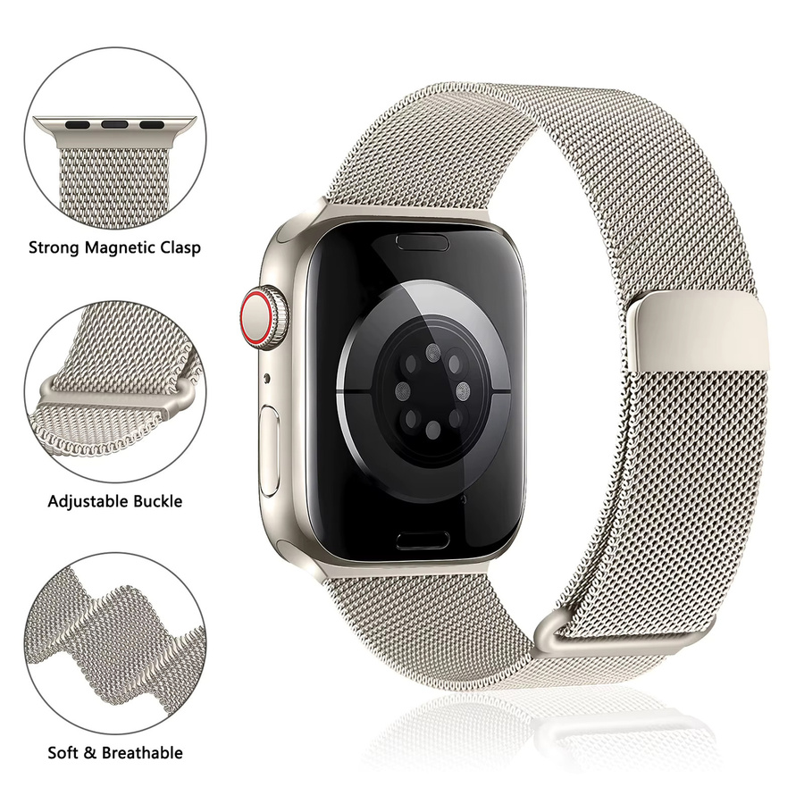 Uhrenarmband Mailänder Schlaufen, Edelstahl, Silber, Unisex - Bild 1