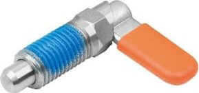 KIPP Sperrriegel M16x1,5 Ø 6mm Form CP Kappe aus Edelstahl in Silber und Blau - Bild 1