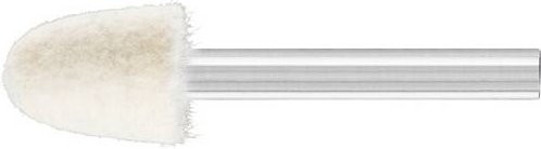 PFERD Filzpolierstifte in Weiß, Kegelform, Durchmesser: 15 mm, Schaft-Durchmesser: 6 mm, 10 Stück - Bild 1