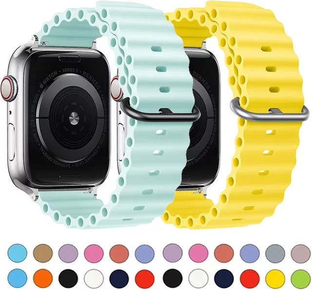 Apple Uhrenarmband Silikon, Bunt, Unisex - Bild 1