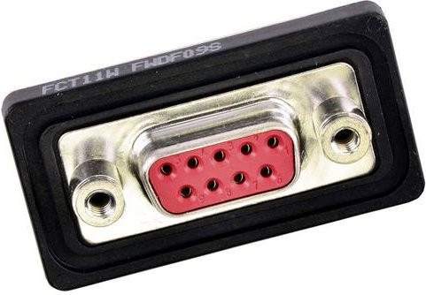 Molex MOL Power & Signal D-SUB Stecker 1731100021 mit 9 Polen zum Löten in Rot und Multicolour - Bild 1