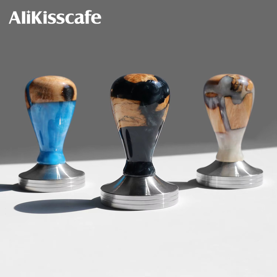 AliKisscafe Kaffee Tamper aus Edelstahl für Delonghi, Breville und Lelit Siebträger Espresso Maschinen, Schwarz/Mehrfarbig - Bild 2