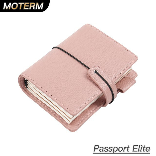 Moterm Elite Collection Reise-Notizbuchhülle aus Leder im Passformat, Organizer und Planer in Schwarz - Bild 1