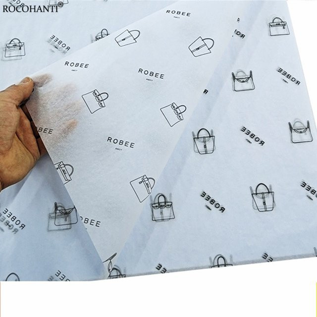 100 Stück ROCOHANTI Öko-Taschentuch-Verpackungspapier aus Papier in Weiß, 17 g - Bild 1