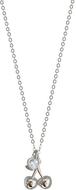 Lucky Star Jewelry Halskette, 999 Silber, Herz Kirsche, Zirkonia, Diamant, Damen - Bild 1
