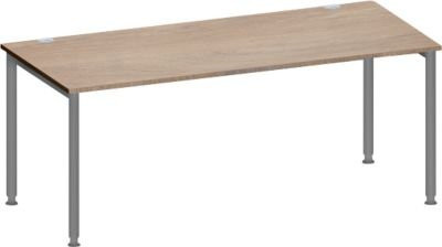 Schäfer Shop Genius Schreibtisch MODENA FLEX mit 4-Fuß-Rundrohr, Eiche/Anthrazit, B: 180 cm, T: 80 cm - Bild 1