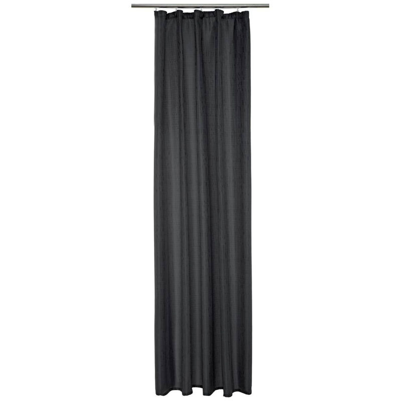 Dekovorhang Tessin Silver Edition schwarz gestreift, Breite: 140 cm, Höhe: 175 cm - Bild 2