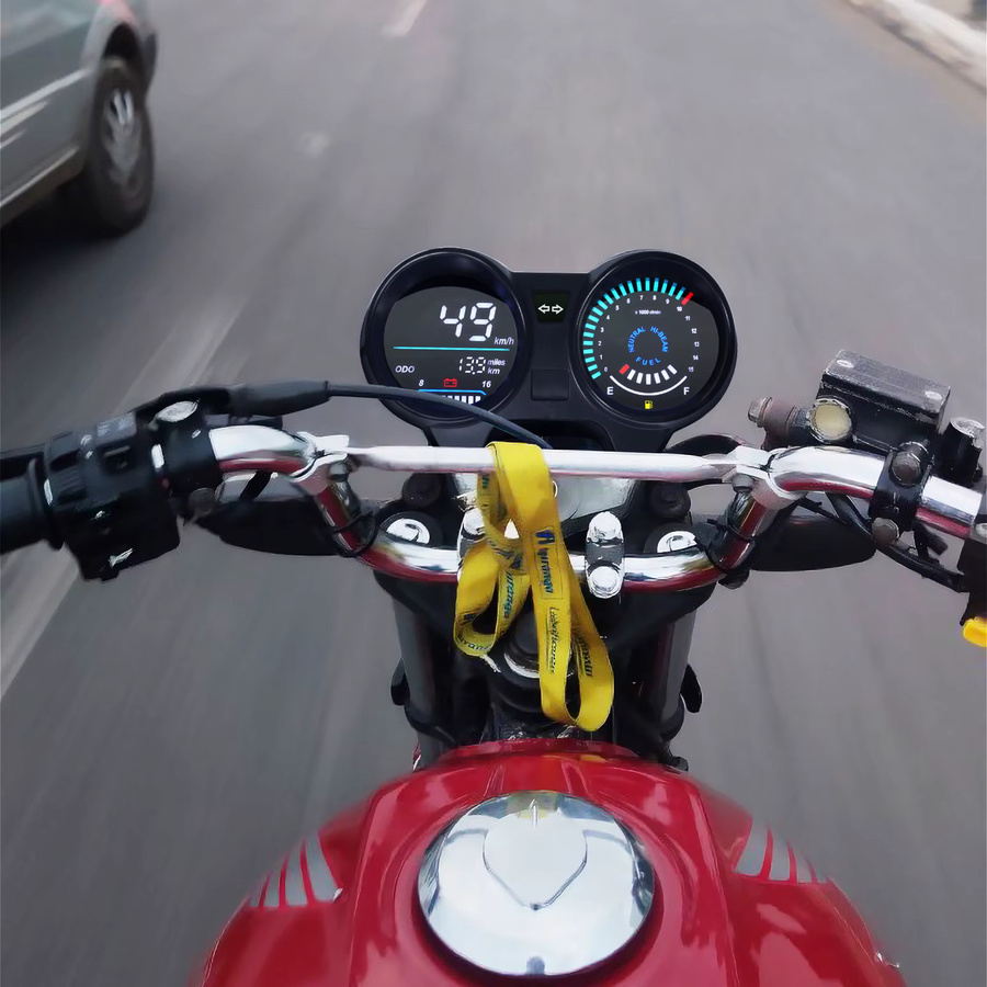 MAIMEIMI LED Digital Dashboard Motorrad Tachometer RPM Meter in Schwarz für Honda CG 125, TITAN 150, CG 150 und Fan 150 - Bild 5