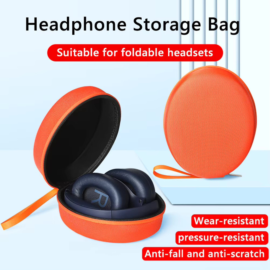 Hartschalenetui für Sony WH1000XM6 WH1000XM5 WH1000XM4, EVA-Tragetasche und Reiseschutzhülle für Kopfhörer in Orange - Bild 3