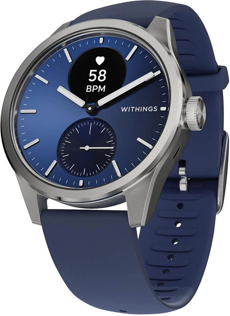 Withings Hybrid-Smartwatch, Scanwatch 2, Blau, Edelstahl, 42 mm, Herren - Bild 2