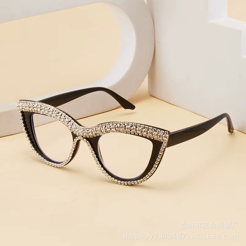 VABBON 8518-1 Lesebrille Cat Eye, Vollrand, Kunststoff, Schwarz - Bild 3