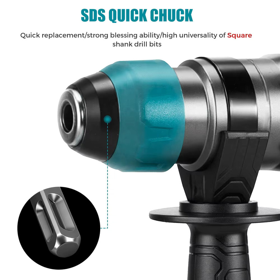 YOFIDRA 2200W Bürstenlose Schlagbohrmaschine und Multifunktions-Rotationswerkzeug für Makita LXT Akkus mit 26mm Bohrfähigkeit - Bild 4
