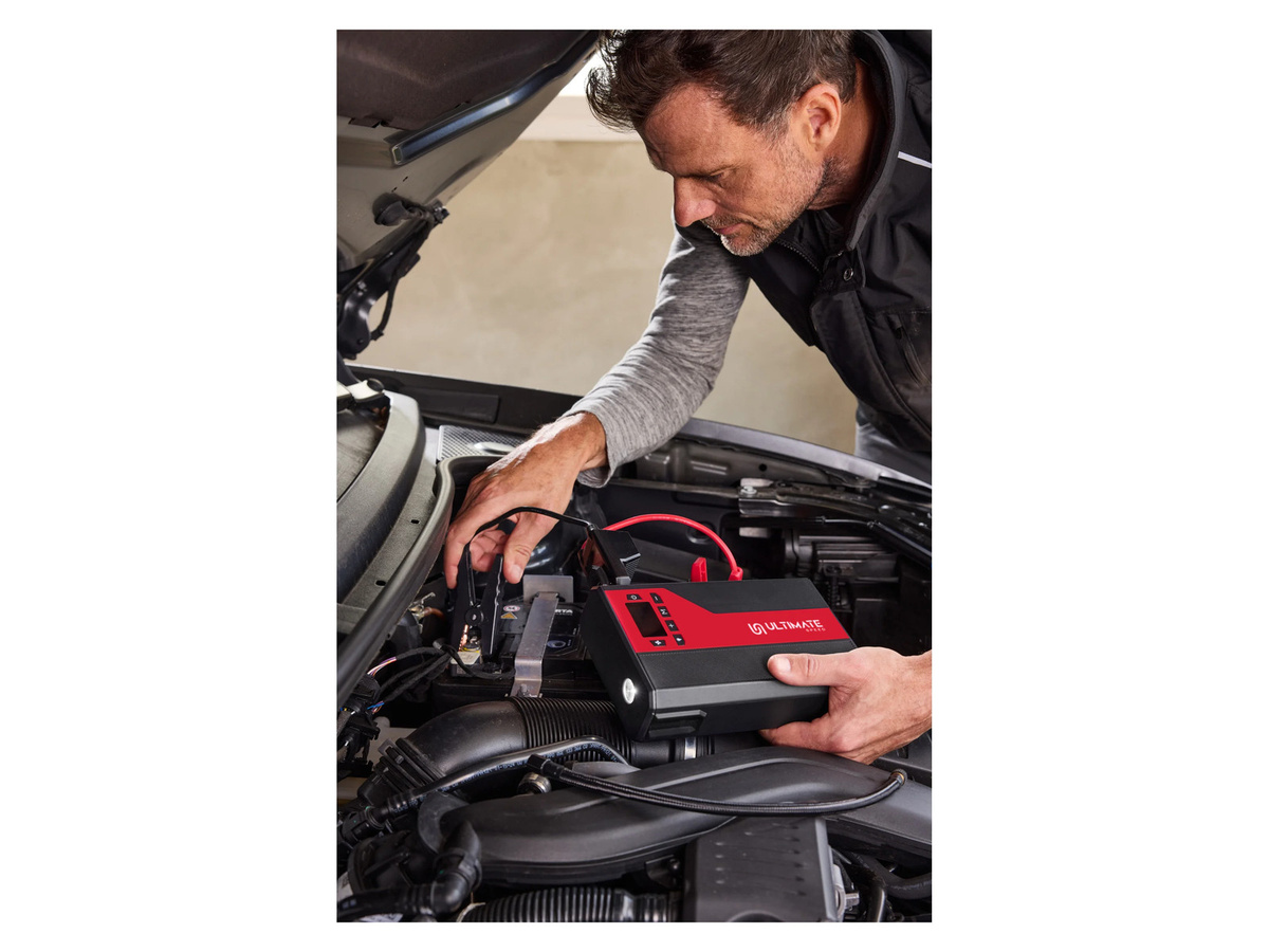 ULTIMATE SPEED Autostarthilfe UPK 10 H5 mit Powerbank und Kompressor in Rot/Schwarz - Bild 2