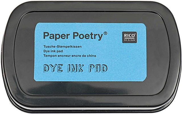 Rico Design Paper Poetry Tusche Stempelkissen in Cyan - Bild 1