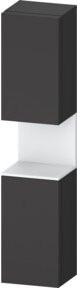 Duravit Hochschrank Qatego in Weiß Matt mit Glastüren und 2 Türen, B/T/H: 40 x 36 x 176 cm - Bild 1