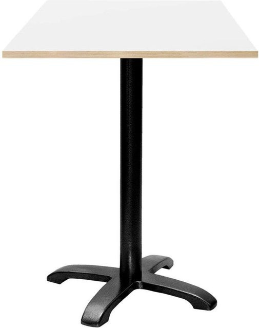 RestooTab Stehtisch Bazila quadratisch mit weißer Platte und schwarzem Gestell B/T/H: 60 x 60 x 112 cm - Bild 1