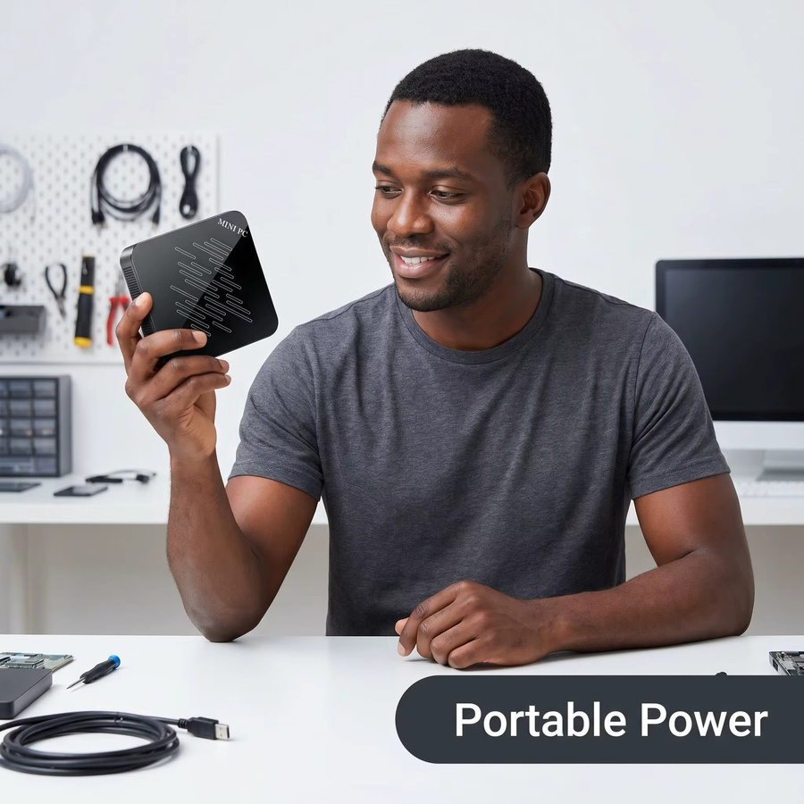 Mini-PC Intel Core i9 10980HK Gaming-Desktop mit 16GB RAM und 512GB SSD in Schwarz mit WiFi 6 und Bluetooth 5.2 - Bild 3