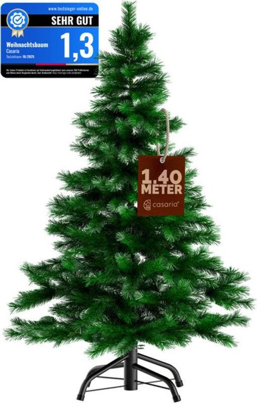 Casaria Künstlicher Weihnachtsbaum in Grün mit Metallständer, Höhe: 140 cm - Bild 3