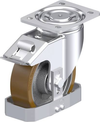 Blickle Stahlblech-Lenkrolle LH-GB 160K-FI-FS in Silber mit 160mm Rad-Durchmesser und 800kg Tragfähigkeit - Bild 1