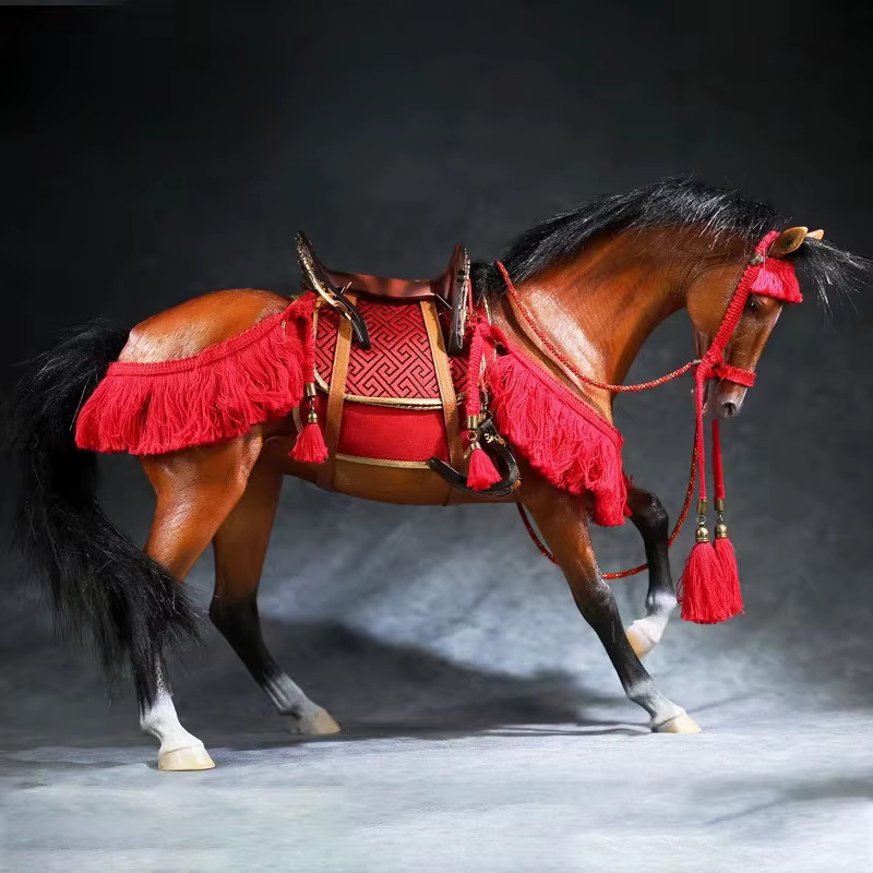 JXK Harness im japanischen Stil Saddlery Simulation Retro Komplettset, Montagezubehör, Rot - Bild 1