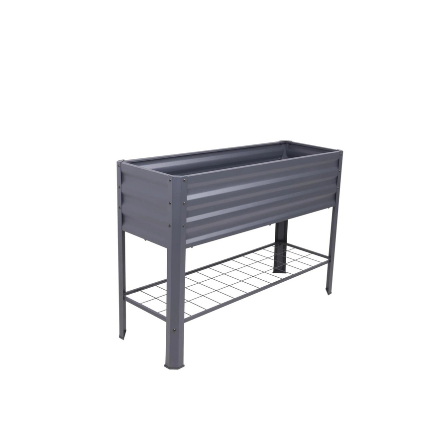 DELUKE Hochbeet ESPOO aus Metall in Anthrazit mit Vlies für Garten und Balkon, B/T/H: 80 x 66 x 41 cm - Bild 2